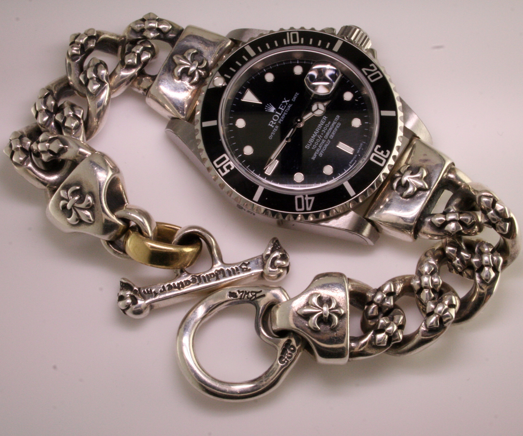 davidson harley replica rolex silver submariner watch