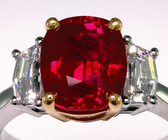 Classic 4 ct. Burma Ruby, documented to be Pigeon's Blood Red