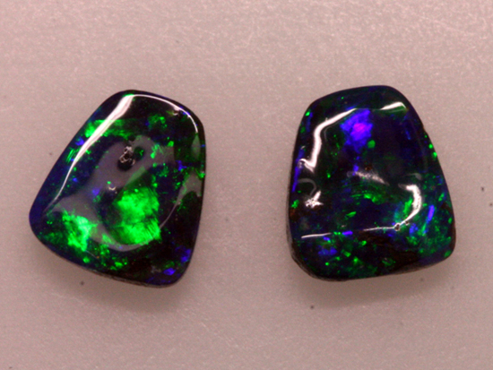 Boulder Opal Pair with Pinfire and Broad Flash