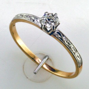 14K & Platinum Edwardian Ring