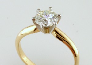 Two Tone Die Struck Solitaire, I-22560
