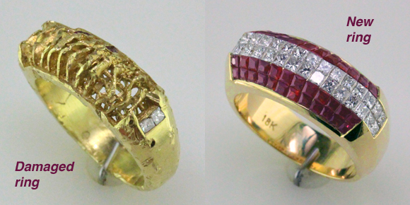 side by side ruby ring