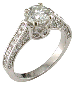 18kw Diamond Engagement Ring