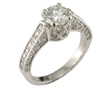 18k Diamond Engagement Ring