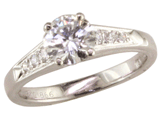 18k Diamond Engagement Ring