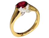 18k Spinel & Diamond Ring