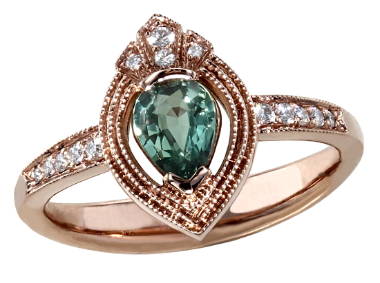 Alexandrite + Diamond Ring
