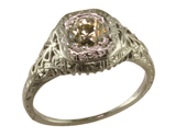 Art Deco Filigree Diamond Ring