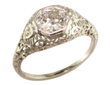 Art Deco Filigree Diamond Ring
