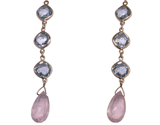 Blue Topaz & Quartz Earrings