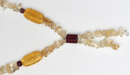 Citrine & Glass Bead Necklace