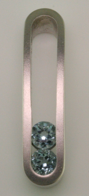 Custom Blue Topaz Pendant