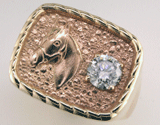 Diamond Horse Portrait Ring