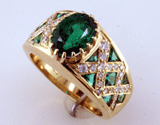 Custom Emerald & Diamond Ring
