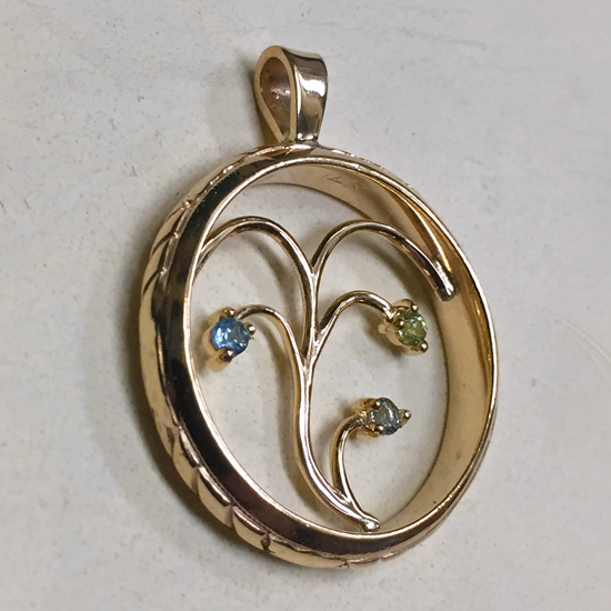 Custom Family Pendant in Heirloom Ring