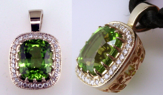 Peridot & Diamond Pendant