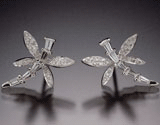 18k Diamond Dragonfly Earrings