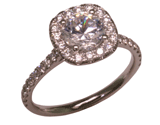 14kw Diamond Halo Ring