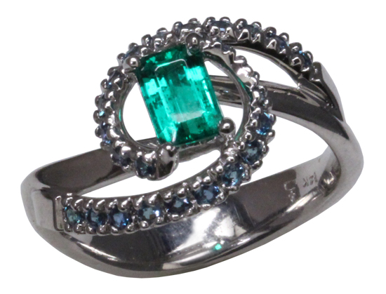 14kw Emerald + Alexandrite Ring