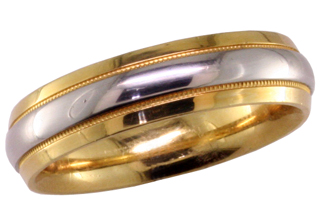 Platinum & 18ky Men's Wedding Band