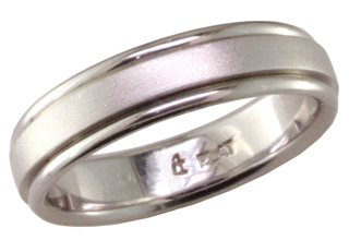 Platinum Satin-Finish Men's Wedding Band