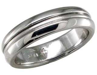 Platinum 1-Row Men's Wedding Band