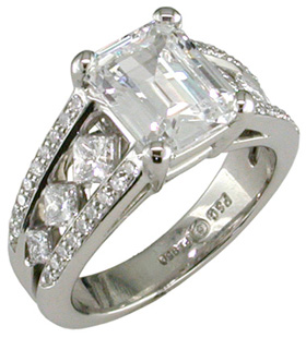 Platinum Naked Diamonds Engagement Ring