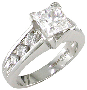 Platinum Naked Diamonds Engagement Ring