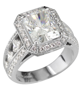 Platinum Naked Diamonds Engagement Ring
