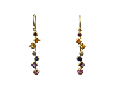 18k Rainbow Sapphire Earrings