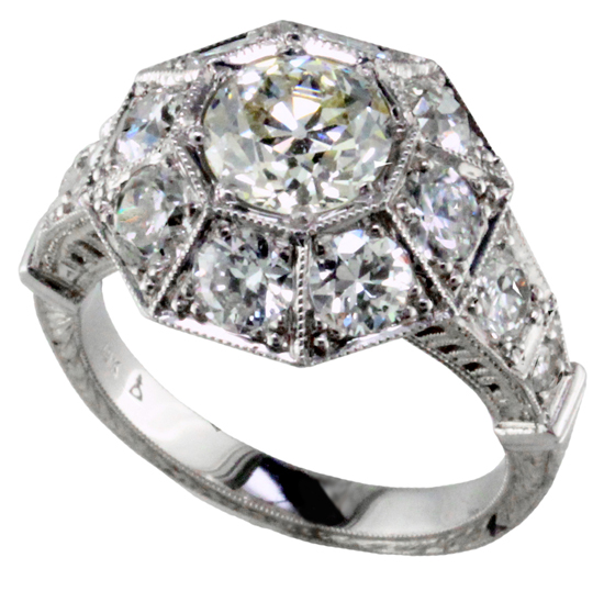 18kw Recycled Diamond Ring