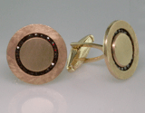 14k Retro Garnet Cufflinks