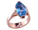14k rose Aquamarine Ring