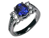 18k Sapphire & Diamond Ring