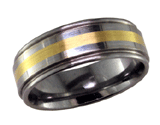 Tungsten & 18k Men's Band