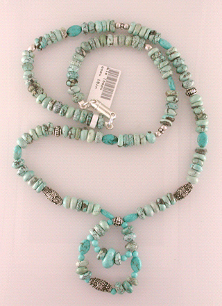 SS Turquoise Bead Necklace