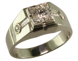 18kw Men's Diamond Ring