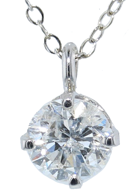 Vintage Diamond Solitaire Necklace