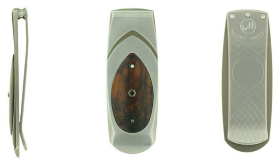 William Henry Titanium & Ironwood Money Clip