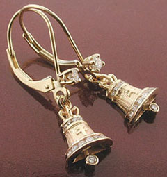 Liberty Bell Raincross Leverback Earrings