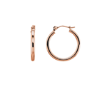 14k rose 20mm Hoop Earrings, Pair