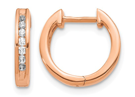 14kr 0.24ct Diamond Hoops