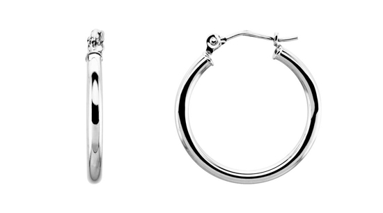 14kw 20mm Hoop Earrings, Pair