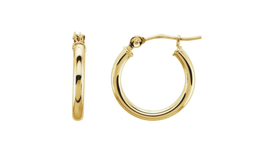 14ky 15mm Hoop Earrings