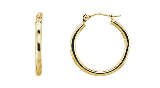 14ky 20mm Hoop Earrings, Pair