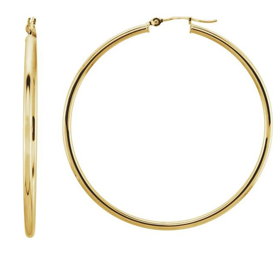 14ky 47mm Hoop Earrings, Pair
