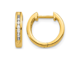 14ky 0.24ctw Diamond Hoops