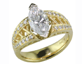 18ky Marquise Diamond Ring