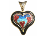 2017 Enameled Heart Pendant