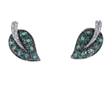 Alexandrite Leaf Earrings